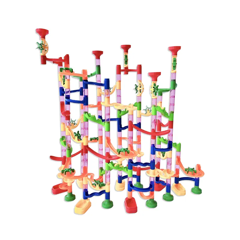 Track ball slide building blocks build maze pipe game toys plastic kids toys cheap kids toys