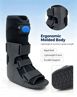 Attelle de marche gonflable personnalisable à cheville courte, légère avec chambre à air pour la stabilité et la rééducation post-opératoire des fractures