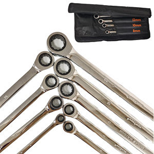 Hand <b>Tools</b> Flex Head Combination Wrench Set Open End Ratchet <b>Spanner</b> Socket Wrench Kit - Product Image 2