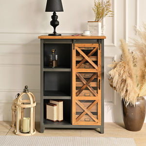 INNOVA HOME Solid Wood Farmhouse Accent Kitchen <b>Sideboard</b> Slide Barn Door Modern Dining Living Room Entry Hotel Storage - Product Image 3