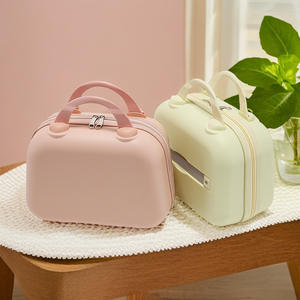 Caja de almacenamiento de cosméticos portátil, organizador de maquillaje, material Abspc, cierre con cremallera con capa de extensión para viajes y uso diario - Product Image 3