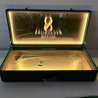 Valise de service VIP à miroir LED rechargeable, boîte de présentation pour steak et bouteille de vin Tomahawk pour VIP de boîte de nuit