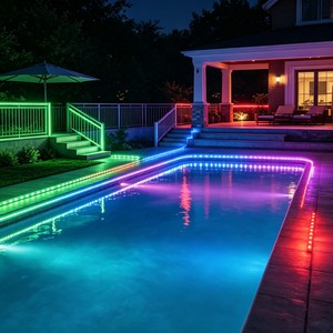 Lumière LED RGB de Noël à haute luminosité, étanche IP68, pour extérieur, hôtel, paysage, bâtiment, arbre, décorations de Noël, maison - Product Image 3