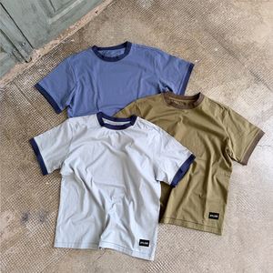 T-shirt court pour homme en coton 100% de haute qualité, surdimensionné, imprimé en sérigraphie, respirant, 250g, col rond, streetwear - Product Image 1