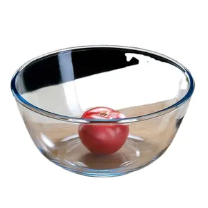 Tigela de vidro para saladas, tigela de microondas com vidro de borosilicate