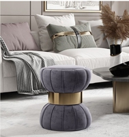 Tabouret de maquillage en velours de luxe léger, sensation haut de gamme, style nordique moderne et minimaliste, pour chambre à coucher et hôtel, tabouret de coiffeuse doux