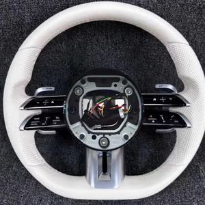Volante de cuero para <span class=keywords><strong>mercedes</strong></span>-benz AMG W176 W211 W212 W205 W204 <span class=keywords><strong>A180</strong></span> A200 B180 B200 GLA GLC GLB GLE, accesorios para coche - Product Image 6