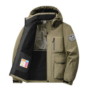 جاكيت بومبر رجالي 2025 بنمط قلوب للشارع، جديد للخريف والشتاء، بغطاء للرأس، ملابس عمل خارجية عصرية دافئة 99668 - Product Image 5