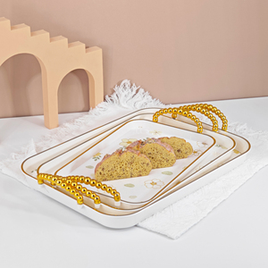 <span class=keywords><strong>Assiette</strong></span> <span class=keywords><strong>rectangulaire</strong></span> moderne en plastique, écologique, <span class=keywords><strong>lot</strong></span> de 3, pour mariage, maison, rangement, salon, table basse, service de fruits, hôtel - Product Image 2