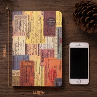 Carnet de notes créatif A5 style rétro européen avec illustrations en papier brun – Offre spéciale