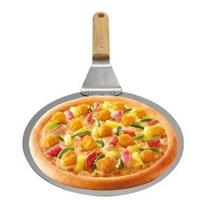 Spatule à pizza en acier inoxydable avec manche en bois, 10/12 pouces, outils pour la pâtisserie, outil de transfert pour pizza - Product Image 6