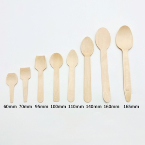Cuillère jetable biodégradable ECOLIFE 160mm en bois de bouleau pour emporter - Product Image 6