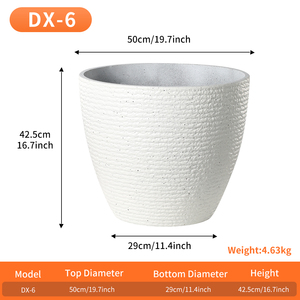 Macetas de estilo simple de 50cm, <span class=keywords><strong>maceta</strong></span> semiovalada, macetas y macetas de jardín similares a piedras, <span class=keywords><strong>maceta</strong></span> de plástico duradero sólido de 19,7 pulgadas - Product Image 2