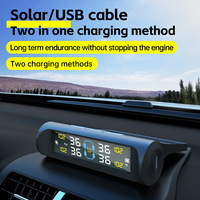 Système de surveillance de la pression des pneus (TPMS) pour voiture, alimenté par énergie solaire, avec 4 capteurs externes, écran LCD numérique, garantie de 6 mois, automobile