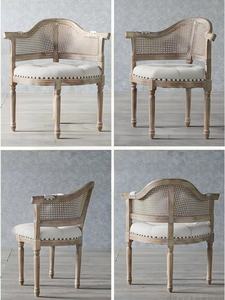 <span class=keywords><strong>Fauteuil</strong></span> de style <span class=keywords><strong>campagnard</strong></span> français vieilli, chaise de salle à manger rétro de luxe léger américain, pour café, gîte, salon de thé design - Product Image 5