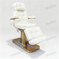 Table de massage électrique chauffante en bois en forme de S pour salon de beauté, idéale pour les soins du visage et les extensions de cils
