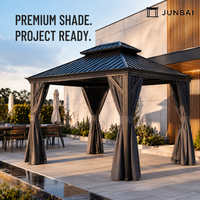 Pergola en aluminium pour extérieur 20x20 avec configuration en kit et options personnalisées pour les acheteurs de projets de terrasses et de jardins extérieurs