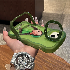 Skateboard Girl Print <span class=keywords><strong>Invisible</strong></span> Double Holder Wave Edge TPU Funda para teléfono móvil para Iphone X Xr Xs 11 12 13 14 15 16 Pro 17 - Product Image 1