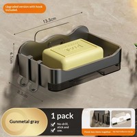 Support mural de haute qualité pour savon en ABS, organiseur d'accessoires de salle de bain sans perçage, porte-savon pour usage domestique