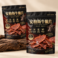 Sacs d'emballage imprimés sur mesure, sachets refermables à fond plat pour viandes, snacks et bâtonnets de bœuf, 100g 250g pour les États-Unis, le Royaume-Uni et le Canada
