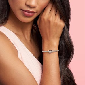 <span class=keywords><strong>Abalorio</strong></span> de Corazón Abierto con Cuentas - Compatible con Moments - Hecho en China - Regalo para Mujer - Caja de Regalo de Plata de Ley - Product Image 3