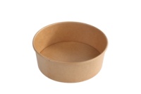 Boîtes en papier kraft jetables de qualité alimentaire pour snacks et salades avec couvercle en PP / Boîtes d'emballage en papier pour légumes, salades et fruits
