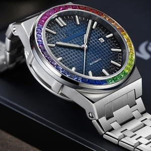 OEM personalizado nuevo diseño Color diamante bisel movimiento automático reloj de hombre de negocios Shanghai reloj mecánico - Product Image 4
