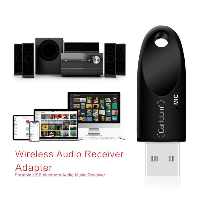 EARLDOM USB V5.0Wireless+EDR Adapter Transmitter Receiver Audio  Dongle Wireless USB Adapter for Computer PC Laptop