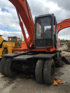 Excavadora de ruedas Hitachi de segunda mano en buen estado, excavadora Hitachi usada/excavadora de ruedas Hitachi ex160 - Product Image 3