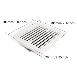 HEYRV-Ventilador de ventilación blanco de 12V con inserto a prueba de polvo, cerraduras de aire de escape lateral para caravana, autocaravana, caravana, barco y Yate - Product Image 6