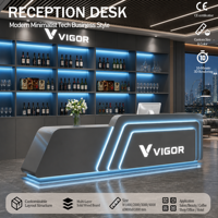 Bureau de réception de style industriel personnalisé, pour salle de billard, hôtel, cybercafé, entreprise de technologie, restaurant, salle de sport