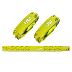 Custom Logo Eco-Friendly Silicone Pop It Wristband Camouflage Print Fidget Toy for Stress Relief and Event <b>Promotions</b> - Product Image 6