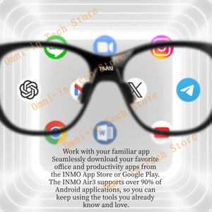 Gafas Inteligentes AR Verdaderamente Inalámbricas INMO AIR3, Pantalla <span class=keywords><strong>Virtual</strong></span> Dual a Todo Color de 120Hz y Alta Frecuencia de Actualización de 50-80 Pulgadas para Cine y Juegos - Product Image 4