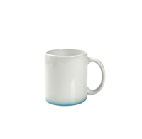 Taza de Café de Cerámica Blanca para Sublimación de 11 oz, 330 ml, Base Degradada que Cambia de Color, con Logotipo Personalizado Impreso, Taza de Regalo Promocional