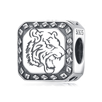 Nouveau Dragon et tigre DIY Bracelet perlé National Tide mode rétro 925 argent perle accessoires SCC2336