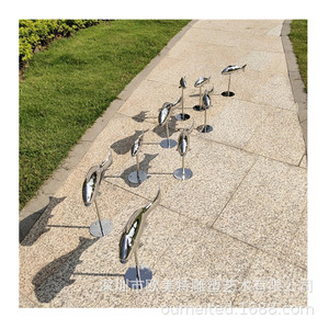 Stainless Steel Fish Sculpture Modern Mirror Decor For Garden Pond Water Feature Outdoor Landscape Art Decoration - Product Image 5
