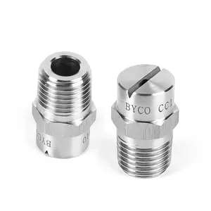 BYCO 1/8 "1/4" 3/8 "ugello a ventaglio piatto Uni Vee in acciaio inossidabile Ss/brassc per lavaggio e pulizia