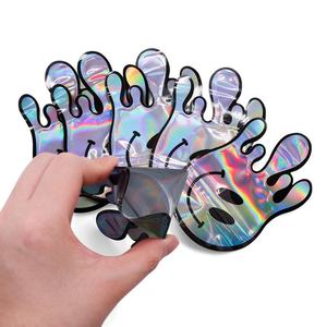 Sacs Mylar refermables à fermeture éclair, anti-odeur, personnalisés avec logo imprimé, format 3.5, à fond plat - Product Image 4