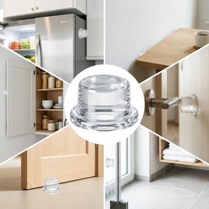 6PCS Reusable PU <strong>Door</strong> Stopper 1 Inch Thick Clear Self Adhesive Wall Protector for <strong>Door</strong> <strong>Knob</strong> and Wall Damage Protection - Product Image 5