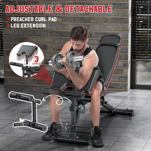 Venta Directa de Fábrica: Banco de Pesas Ajustable para Gimnasio, Plegable, de Alta Calidad, con Soportes y Estantes para Ejercicios - Product Image 5