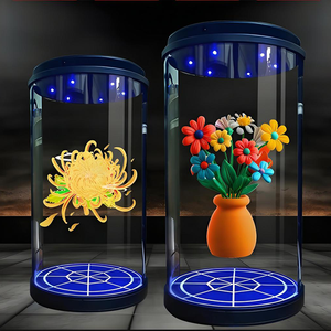 3D Display Portable Waterproof Customizable Showcase AI Interactive Cylinder Advertising <b>Cabinet</b> Holo Tube Holographic Display C - Product Image 1