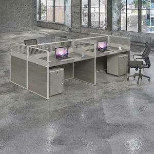 Estación de Trabajo de Oficina Compartida Personalizada de 4 Plazas para Edificios de Oficinas y Agentes Bancarios - Product Image 4