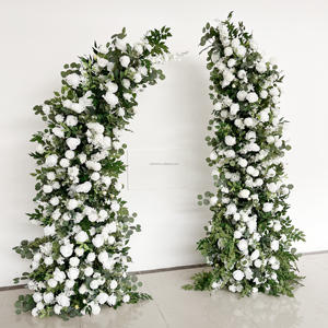 A75 Atacado 2m Floral Rose Flower Horn Arch Runners Artificial Deep Purple Flower Garland Coluna para Decoração do casamento - Product Image 4