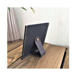 Custom-made PU leather photo <b>frames</b>, Korean-style minimalist desktop decorations, leather home decor picture <b>frames</b>. - Product Image 4