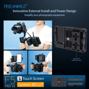 <span class=keywords><strong>Feelworld</strong></span> <span class=keywords><strong>F5</strong></span> <span class=keywords><strong>Pro</strong></span> <span class=keywords><strong>V4</strong></span>ทัชสกรีน6นิ้ว, มอนิเตอร์ฟิลด์กล้อง DSLR 3D LUT 4K HDMI I/o ขนาดเล็ก - Product Image 5