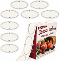 Étiquettes auto-adhésives hydrosolubles pour barquettes et couvercles de cantine, 2x1 pouce, 1x2 pouce, autocollants de marquage alimentaire dissolvables pour cuisine - Fournisseur