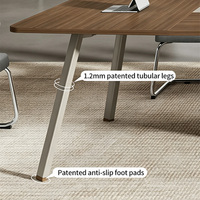 Table de conférence en mélamine de haute qualité, directement de l'usine, mobilier de bureau moderne pour hôtels et écoles, 10 places