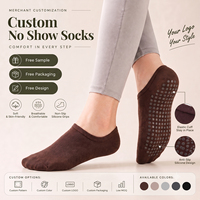 Chaussettes de yoga antidérapantes personnalisées pour femmes, chaussettes de Pilates avec bout et talon renforcés, coupe basse, OEM ODM