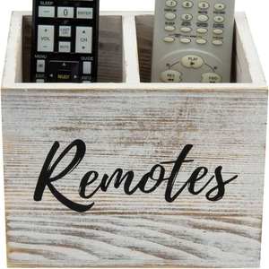 Organisateur de salle de bain en bois de haute qualité, flexible, en bois de pin artisanal, écologique, pour boîte de télécommande - Product Image 5