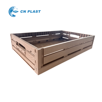 Caisse de rangement pliable en plastique avec motif imitation bois, panier pliable pour la maison, la cuisine, la chambre et le bureau